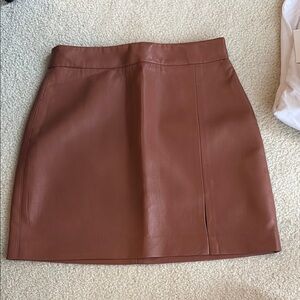 Wilfred Brown Pencil Mini Skirt with Slit